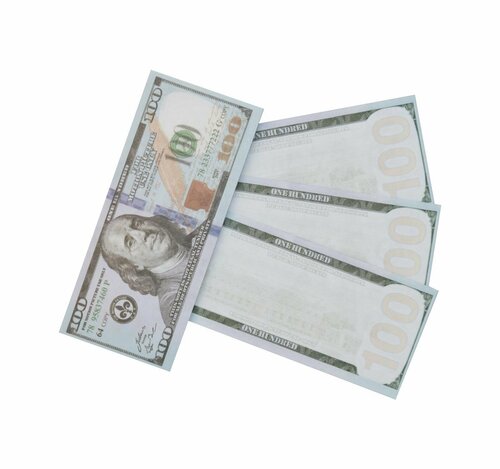 Блокнот для записей и заметок в линейку отрывной пачка денег 100 новых долларов