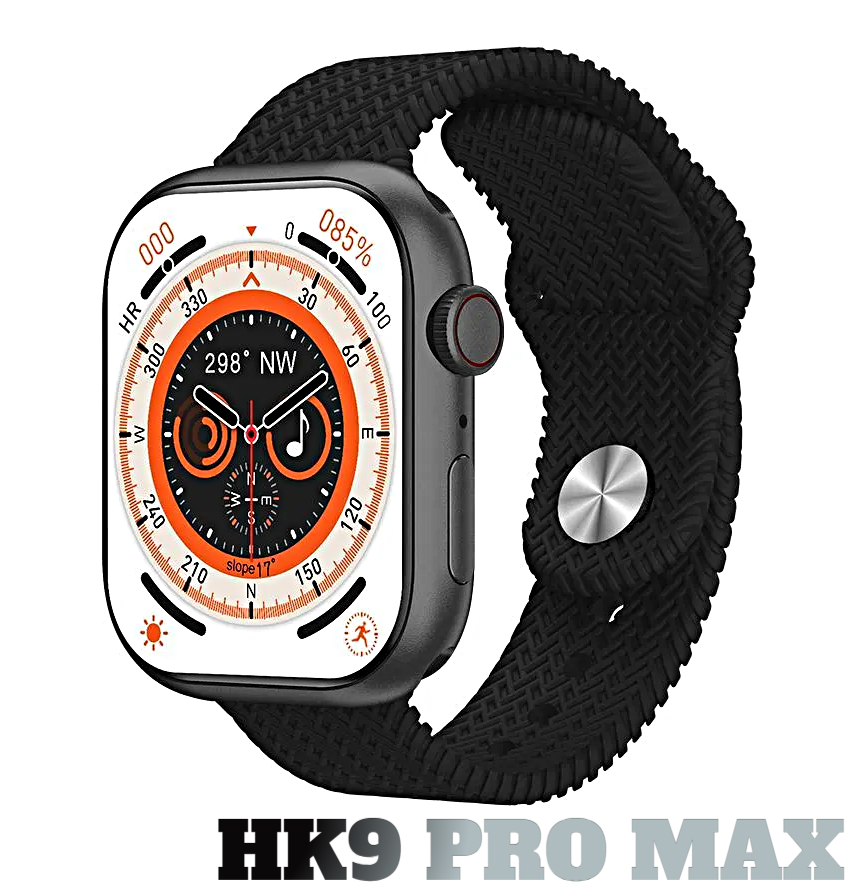 Смарт часы HK9 PRO MAX Умные часы PREMIUM Series Smart Watch LSD, iOS, Android, Bluetooth звонки, Уведомления, Черный