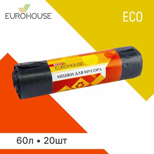 Мешки для мусора EUROHOUSE ECO 60 литров 20 штук 301₽