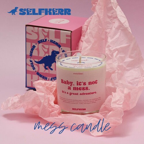 Свеча соевая Selfkerr аромат Its not a mess 300 мл 60 ч горения 1900₽