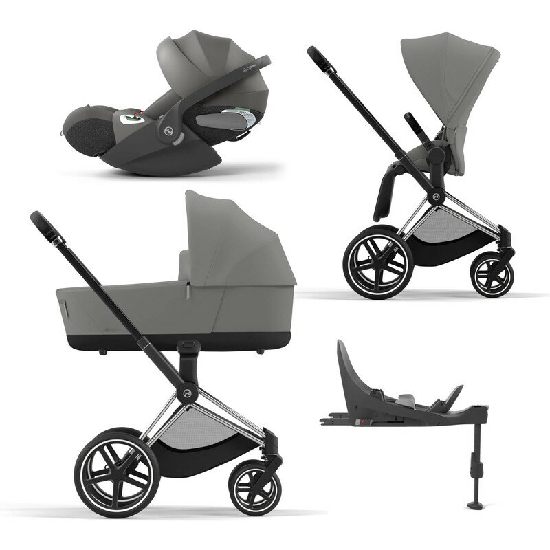 Cybex Priam IV Коляска 4 в 1, шасси IV Chrome Black/Mirage Grey