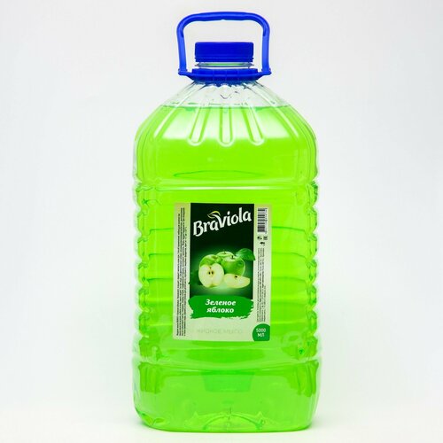 Жидкое мыло для душа и кухни KipNi Зеленое яблоко, 5 литров