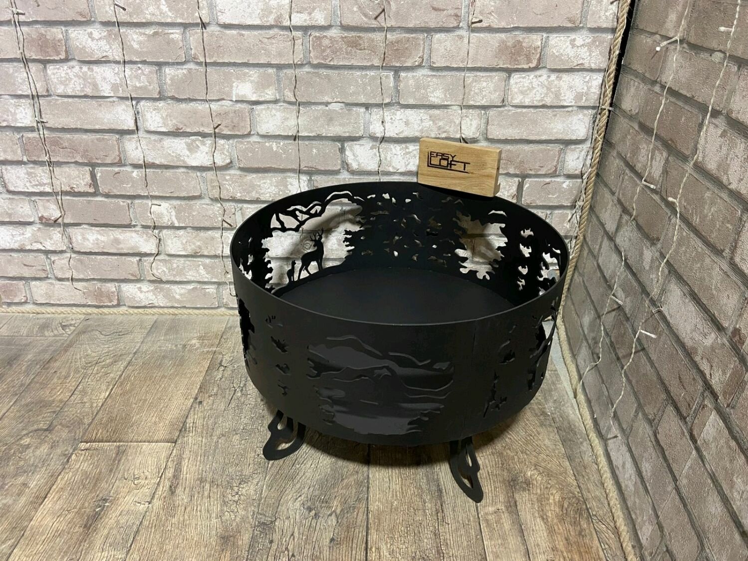 Изображение Костровая чаша из металла от EasyLOFT, модель Лес, диаметр 60 см.