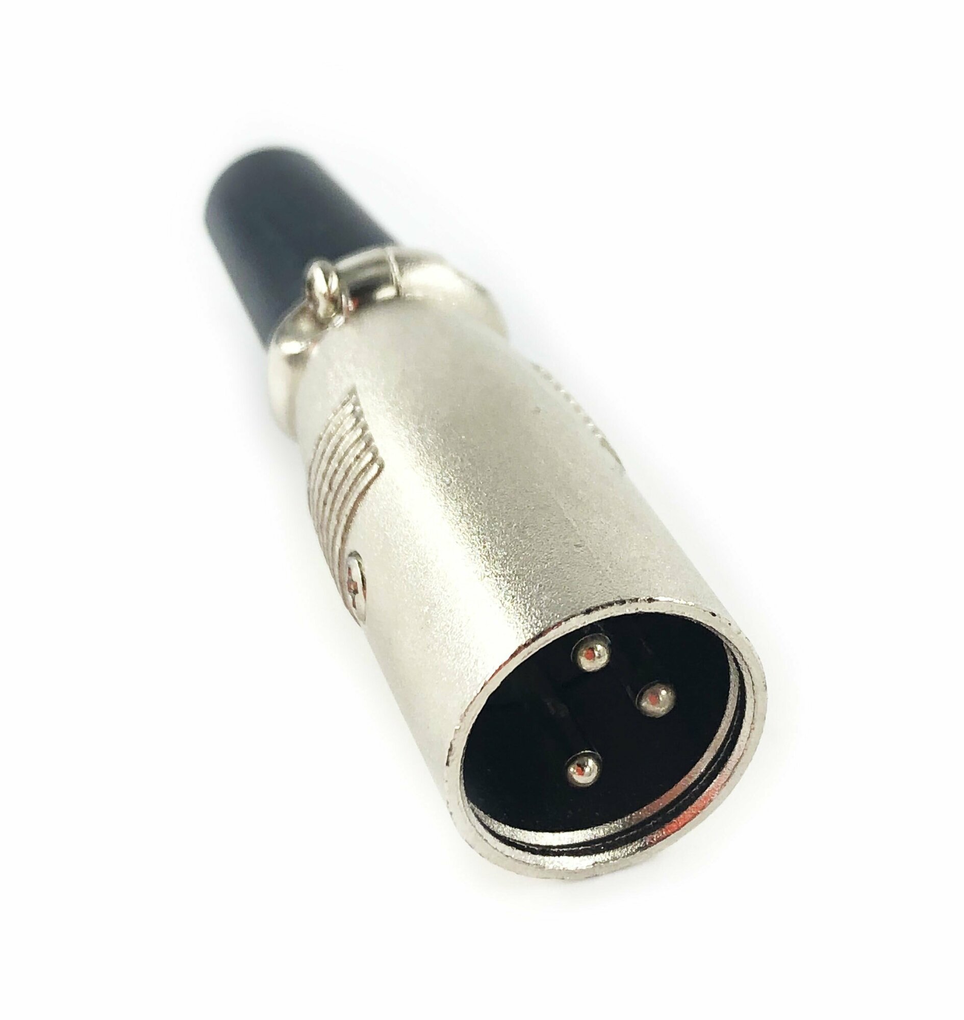 Разъем XLR 3pin штекер на кабель с хомутом.