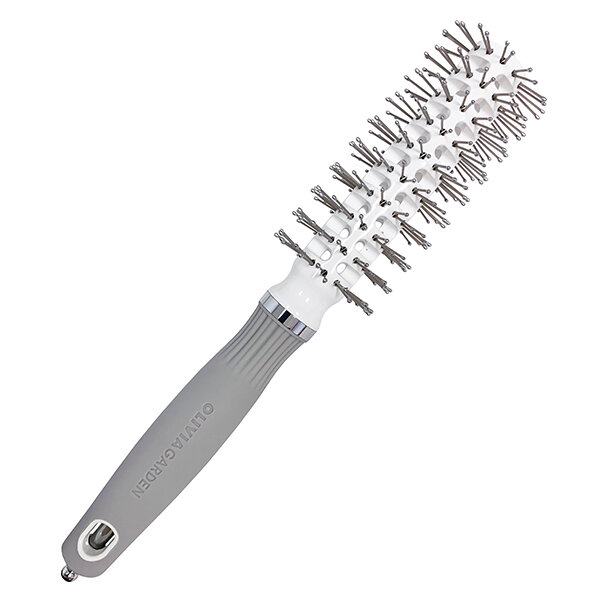 Брашинг для укладки волос Брашинг нейлон Expert Blowout Vent Double Bristles White&Grey 20 мм