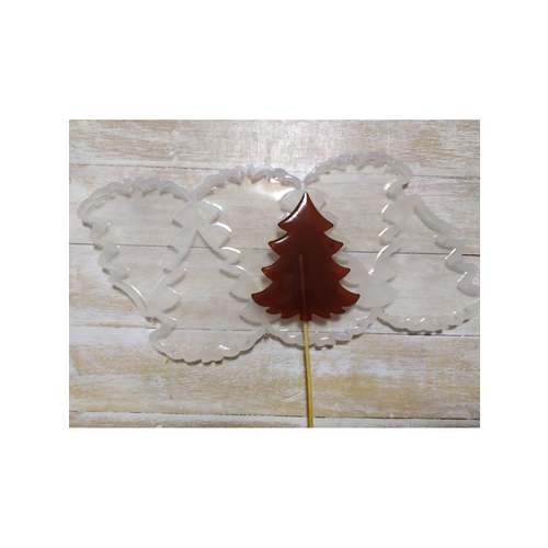 Молд для леденцов елка 9 см 6 ячеек