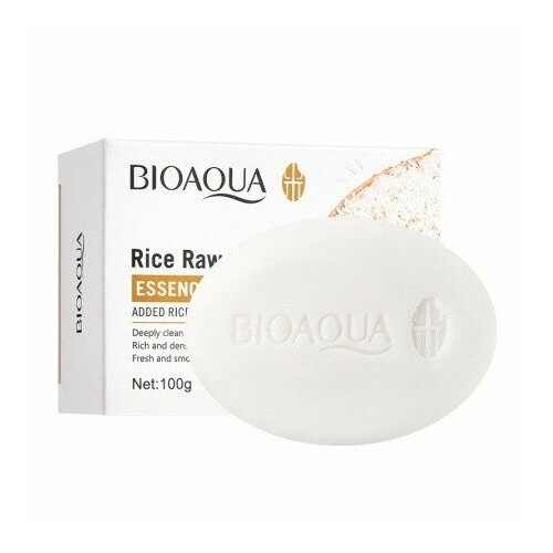 BIOAOUA RICE RAW PULP Мыло для лица и тела с экстрактом риса, 100 г (2шт)