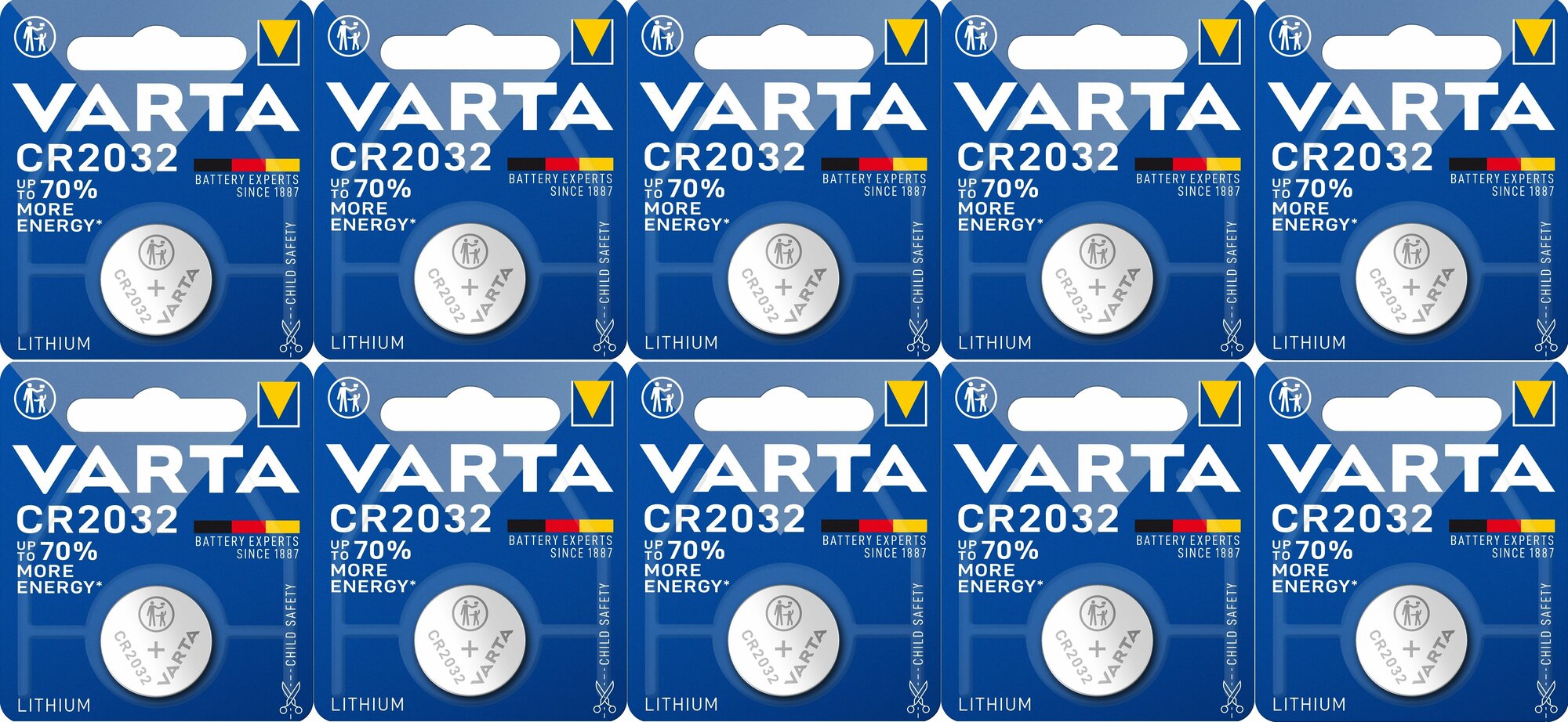 Батарейка VARTA CR2032, 10 шт.