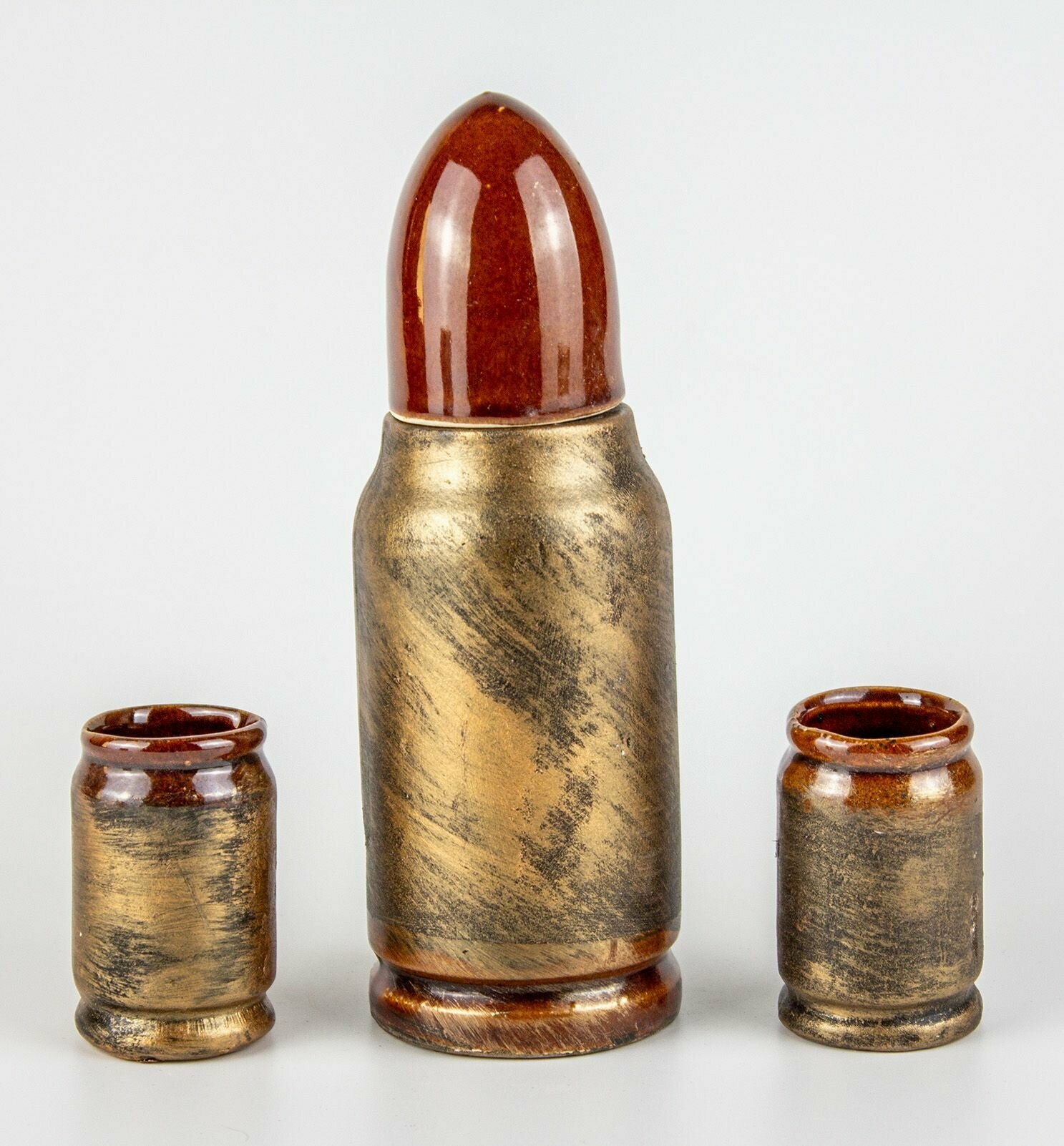 фото Набор для спиртных напитков "Пуля", керамика, 3 предмета