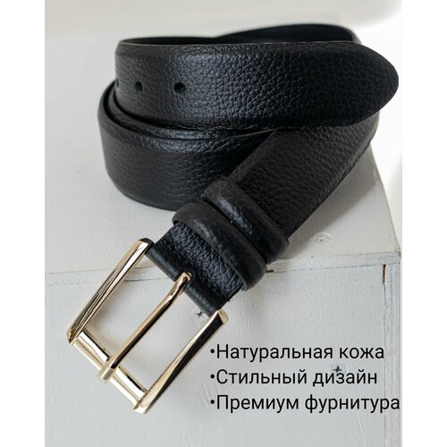 фото Ремень , размер 125, черный нет бренда