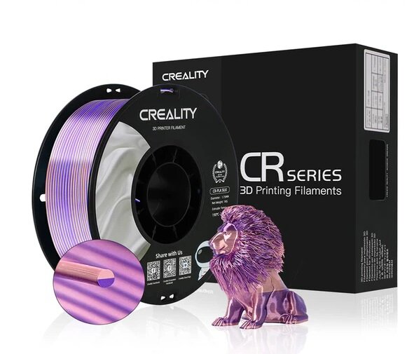 Филамент Creality CR-Silk 1.75мм. Розово-фиолетовым (Pink-Purple ) 1 кг.