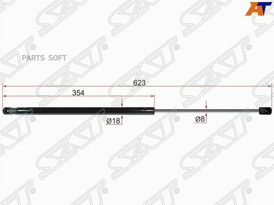 Амортизатор Крышки Багажника Ford Focus Iii 11- Hbk Sat арт. ST-1747492