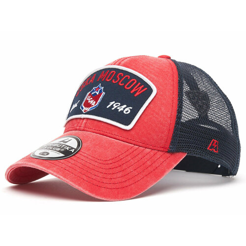 фото Бейсболка atributika & club, размер 55-58, красный, синий