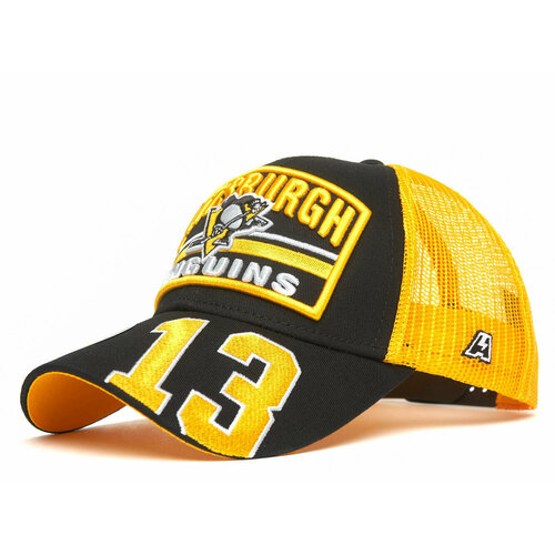 фото Бейсболка atributika & club, размер 55-58, желтый, черный