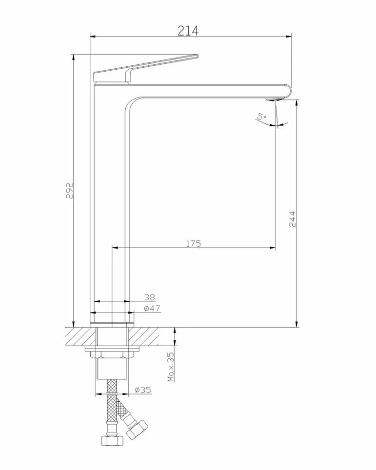 Смеситель для раковины Orange Vesper M10-021cr - фото №9