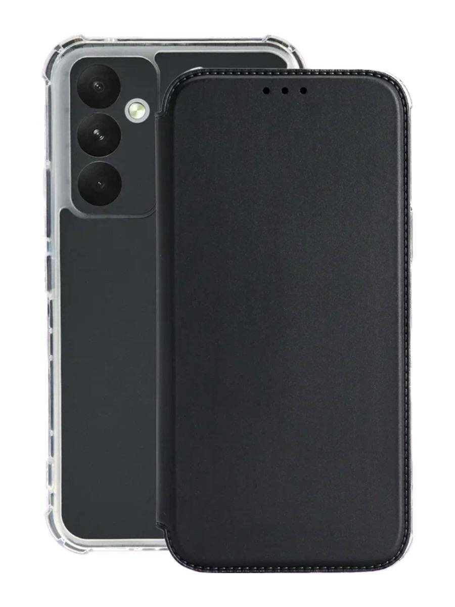 Чехол-книжка на Samsung A54 с противоударным бампером с усиленными углами на самсунг а54 Черный
