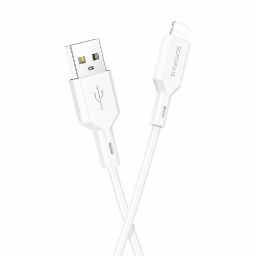 Кабель USB - 8 pin Borofone BX70 Shengda, 1.0м, 2.4A, цвет: белый