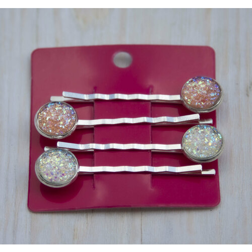 Заколка невидимка Осколки (комплект 4 шт)