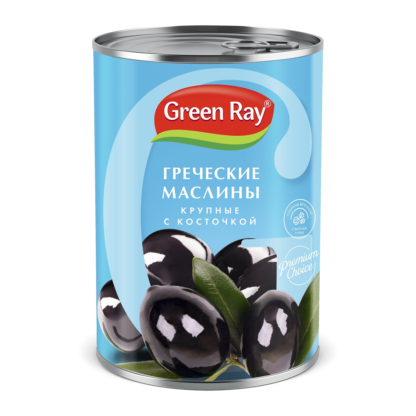 Маслины Green Ray Gigantus с косточкой 425мл Intercomm Foods SA - фото №8