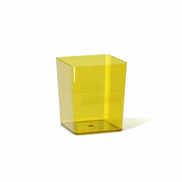 фото Подставка настольная "Стакан квадратный" неон тонированный желтый ERICH KRAUSE 51505 377045