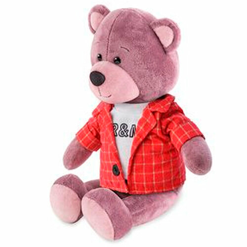 мягкая игрушка бартоломей в красном пиджаке 27 см Мишка Ронни Красном Клетчатом Пиджаке 21 см RM-R022-21