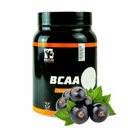 Kultlab BCAA, Чёрная смородина, 500 гр, 2:1:1 / Культлаб аминокислоты БЦАА