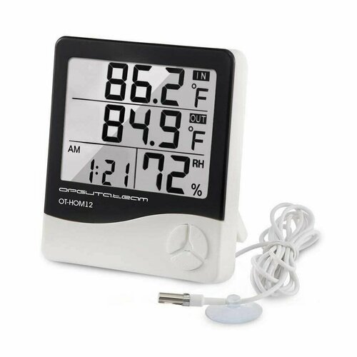 Термометр-гигрометр часы будильник выносной датчик Орбита OT-HOM12 621₽