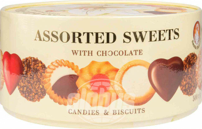 Набор кондитерских изделий SANTA BАKERY Assorted Sweets из печенья сдобного и шоколадных конфет, 500 г Santa Bakery - фото №10