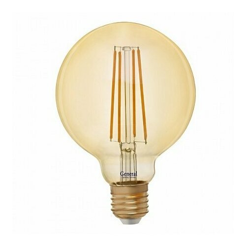 Лампа GLDEN-G95S-GW-8-230-E27-2700 Золотая