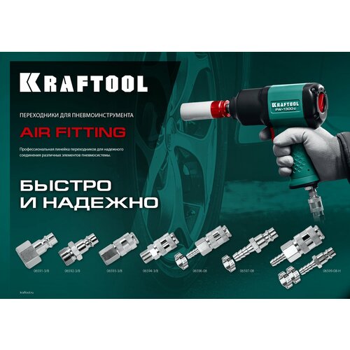 KRAFTOOL 1/4″F - рапид штуцер , Переходник (06591-1/4)