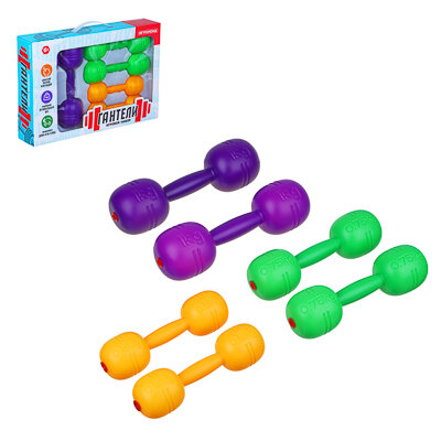 фото Игроленд набор игровой "гантели", pe, 38,5х26,5х8см