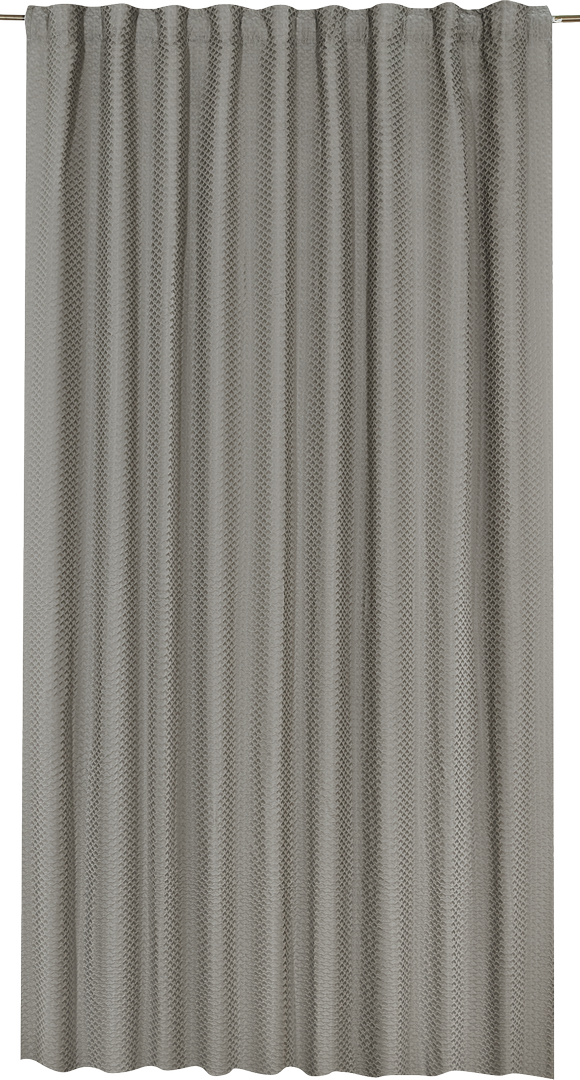 Штора на ленте со скрытыми петлями Inspire Kerms 200x280 см цвет серо-коричневый Moon 4 - фотография № 3