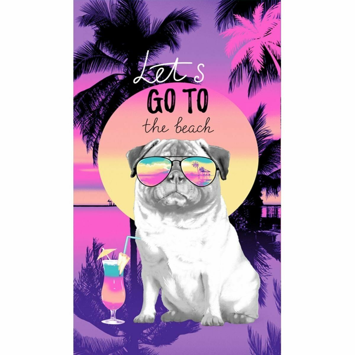 фото Вафельное пляжное полотенце майами 80х150