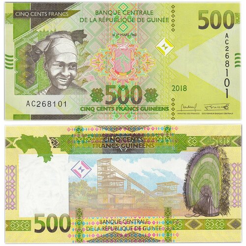 Гвинея 500 франков 2017 гвинея 500 франков 2018 2019