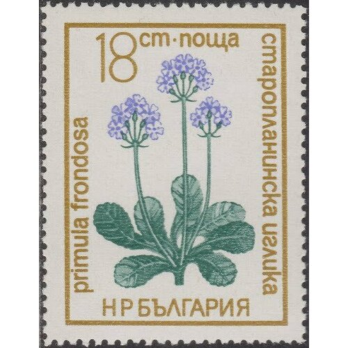 (1972-067) Марка Болгария Примула Цветы под охраной III Θ 1972 068 марка болгария прострел весенний цветы под охраной iii θ