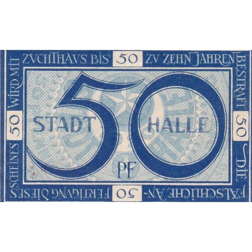 Германия (Веймарская Республика) Галле 50 пфеннигов 1920 г. германия веймарская республика букстехуде 50 пфеннигов 1920 г