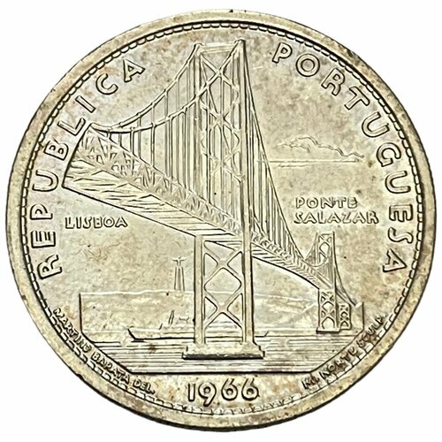 Португалия 20 эскудо 1966 г. (Открытие моста Антониу Салазара) (2) клуб нумизмат монета эскудо португалии 1910 года серебро