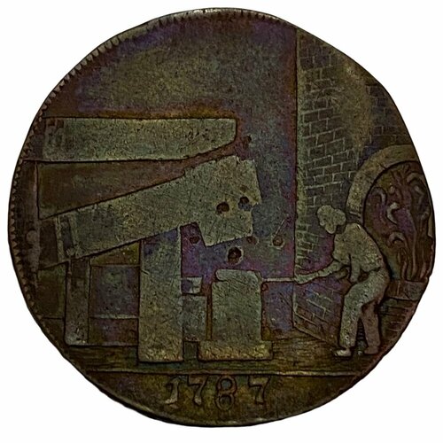 Великобритания, Уорикшир токен 1/2 пенни 1787 г. (Джон Уилкинсон - Кузница)