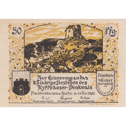 Германия (Веймарская Республика) Бад-Франкенхаузен-Кифхойзер 50 пфеннигов 1921 г. (Вид 3)