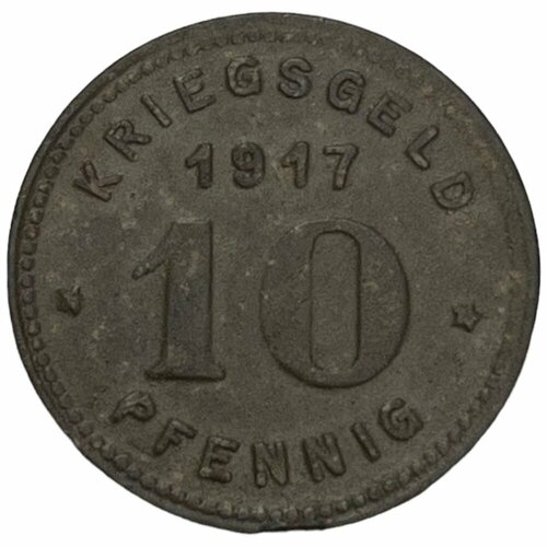 Германия (Германская Империя) Виттен 10 пфеннигов 1917 г. (7)