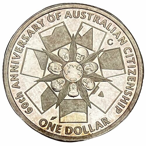 Австралия 1 доллар 2009 г. (60 лет закону об австралийском гражданстве) (2) клуб нумизмат монета лат латвии 2009 года серебро детский рисунок