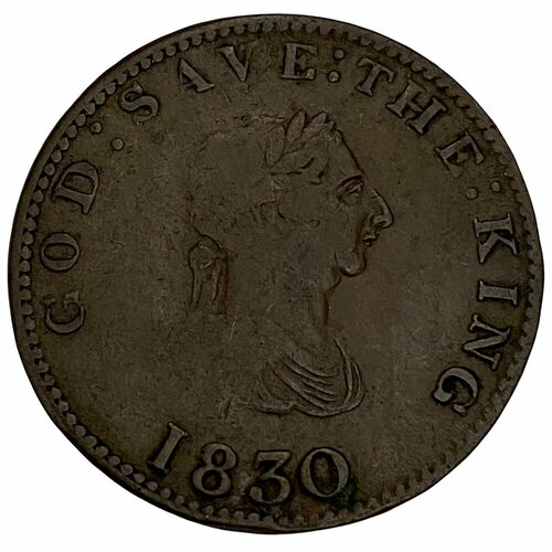 Остров Мэн токен 1/2 пенни 1830 г. (3) клуб нумизмат монета 1 2 пенни острова мэн 1798 года медь георг iii