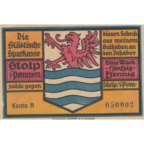 Германия (Веймарская Республика) Штольп 1,50 марки 1922 г.