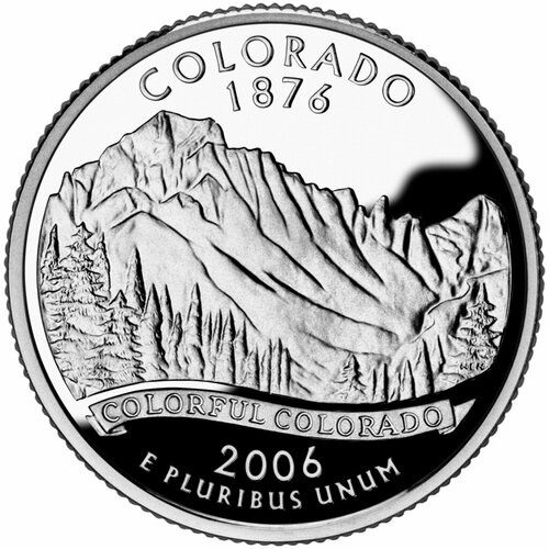 (038d) Монета США 2006 год 25 центов Колорадо Медь-Никель UNC 037d монета сша 2006 год 25 центов небраска медь никель unc