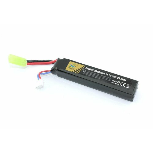 аккумулятор li pol 7 4v 452096 2000mah разъем sm Аккумулятор Li-Pol 11.1v 452096 2000mah разъем mini Tamiya plug