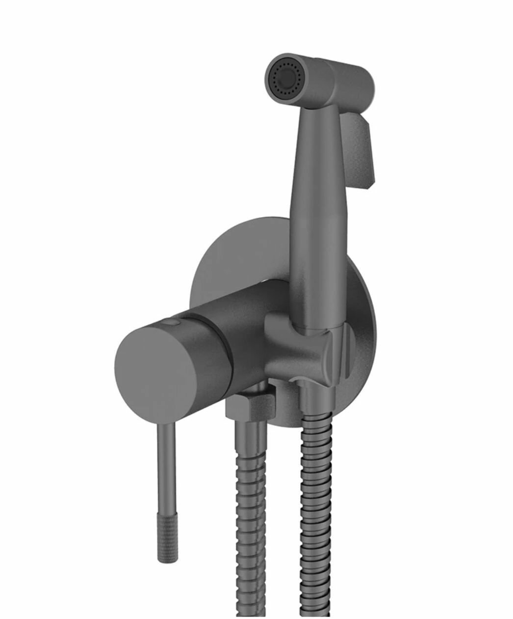 фото ViEiR V40 OMODEO GRAPHITE STEEL встроенный гигиенический душ, полный комплект, графит (оружейная сталь)