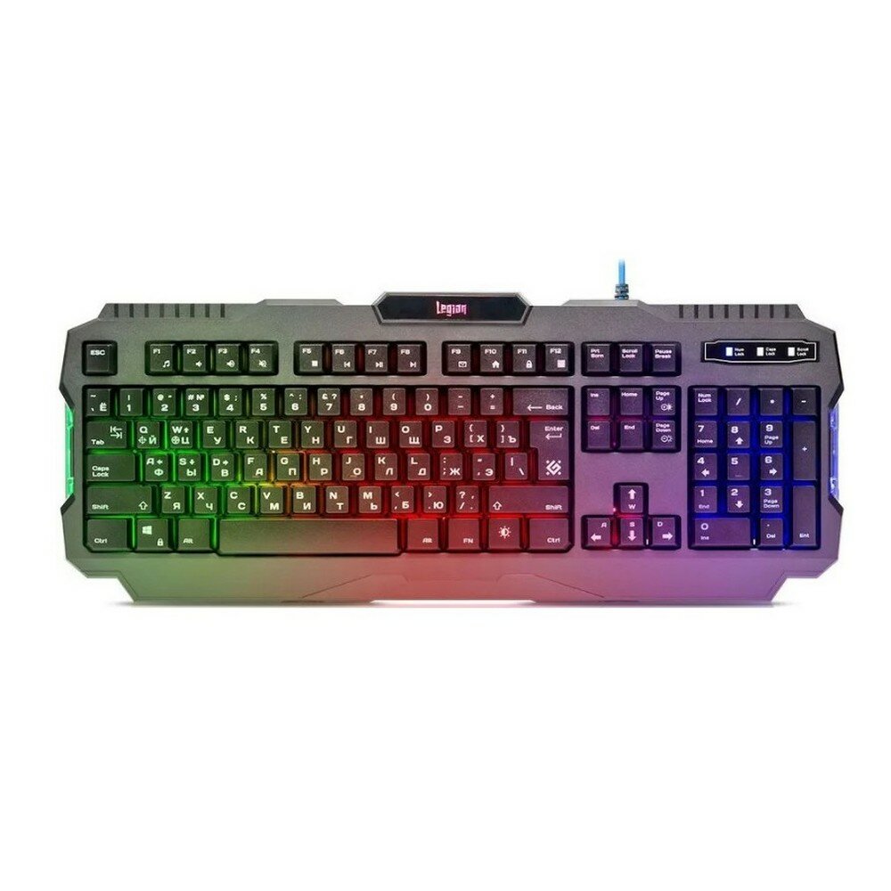 Проводная игровая клавиатура DEFENDER Legion GK-010DL RU,RGB подсветка,19 Anti-Ghost (45010)
