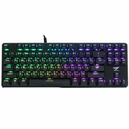 Клавиатура Zet Gaming Blade PRO (ZG-FL-B87Red-PBT-B) черный, механическая, проводная RGB подсветка,