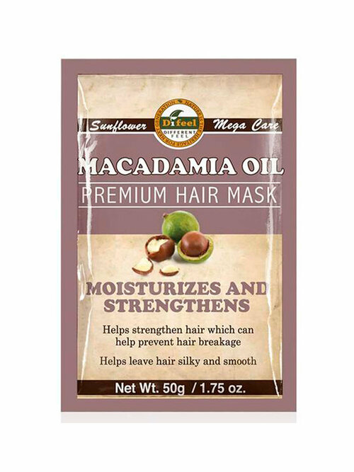 Difeel Macadamia Oil Premium Hair Mask 1.75 oz Packet Премиальная маска д/в с макадамией в саше, 50г