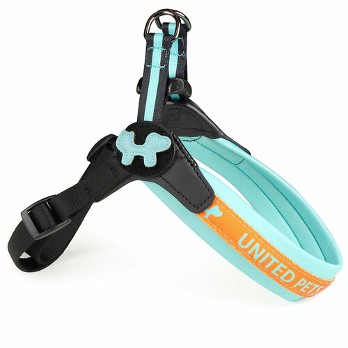 Шлейка United Pets для собак Complete me 2,5 x 40-54 см, голубая с оранжевым United Pets 8028945036986